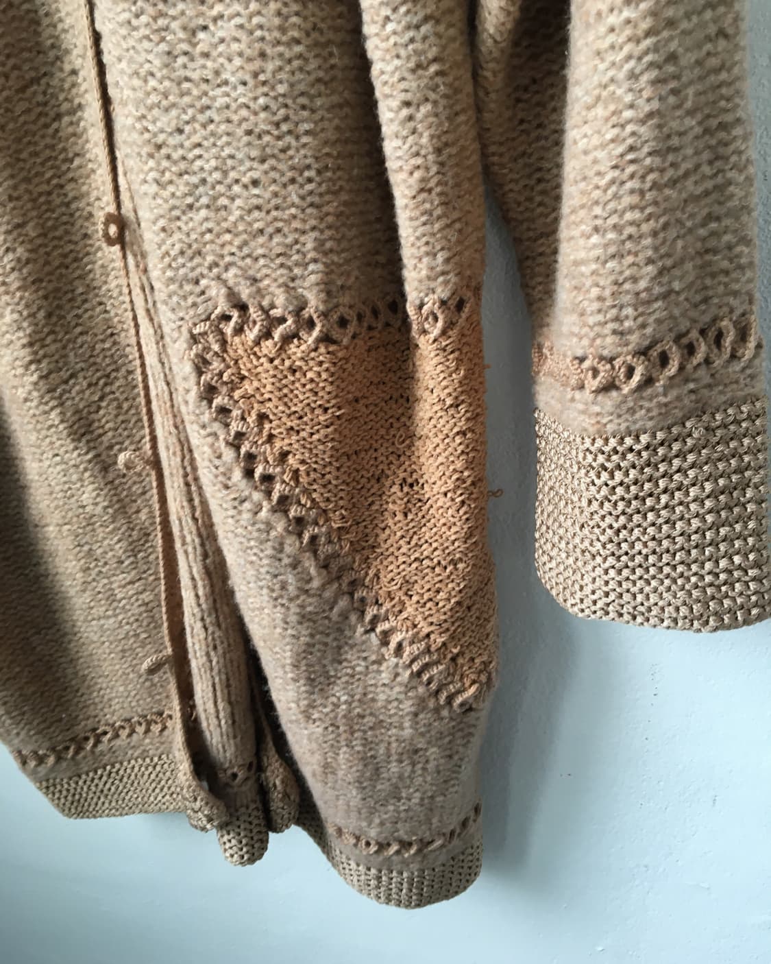 Crochet point knit long cardigan 상품이미지4