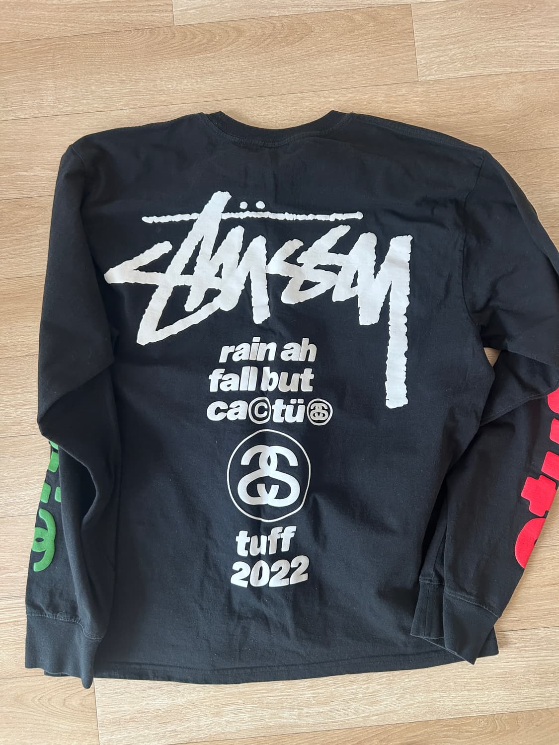 스투시 x CPFM 스포츠 롱슬리브 티셔츠 블랙 라지 헤 상품이미지3