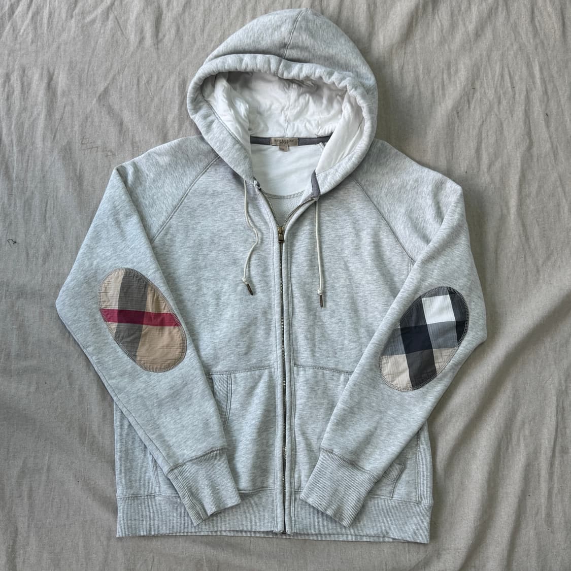 버버리 브릿 팔패치 애쉬 후드집업 M 상품이미지1