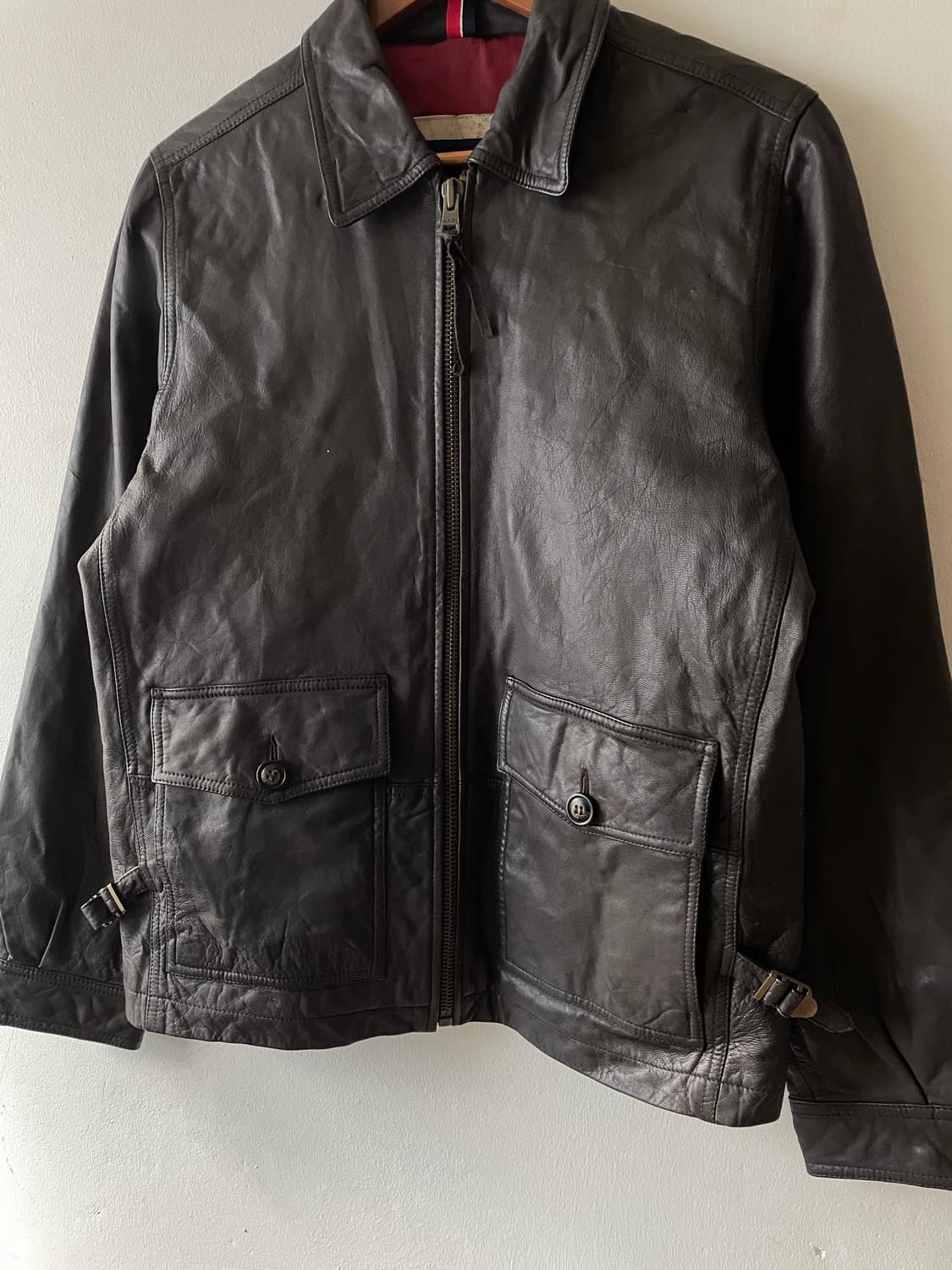 Vintage Tommy Hilfiger Leather Jacket 상품이미지4