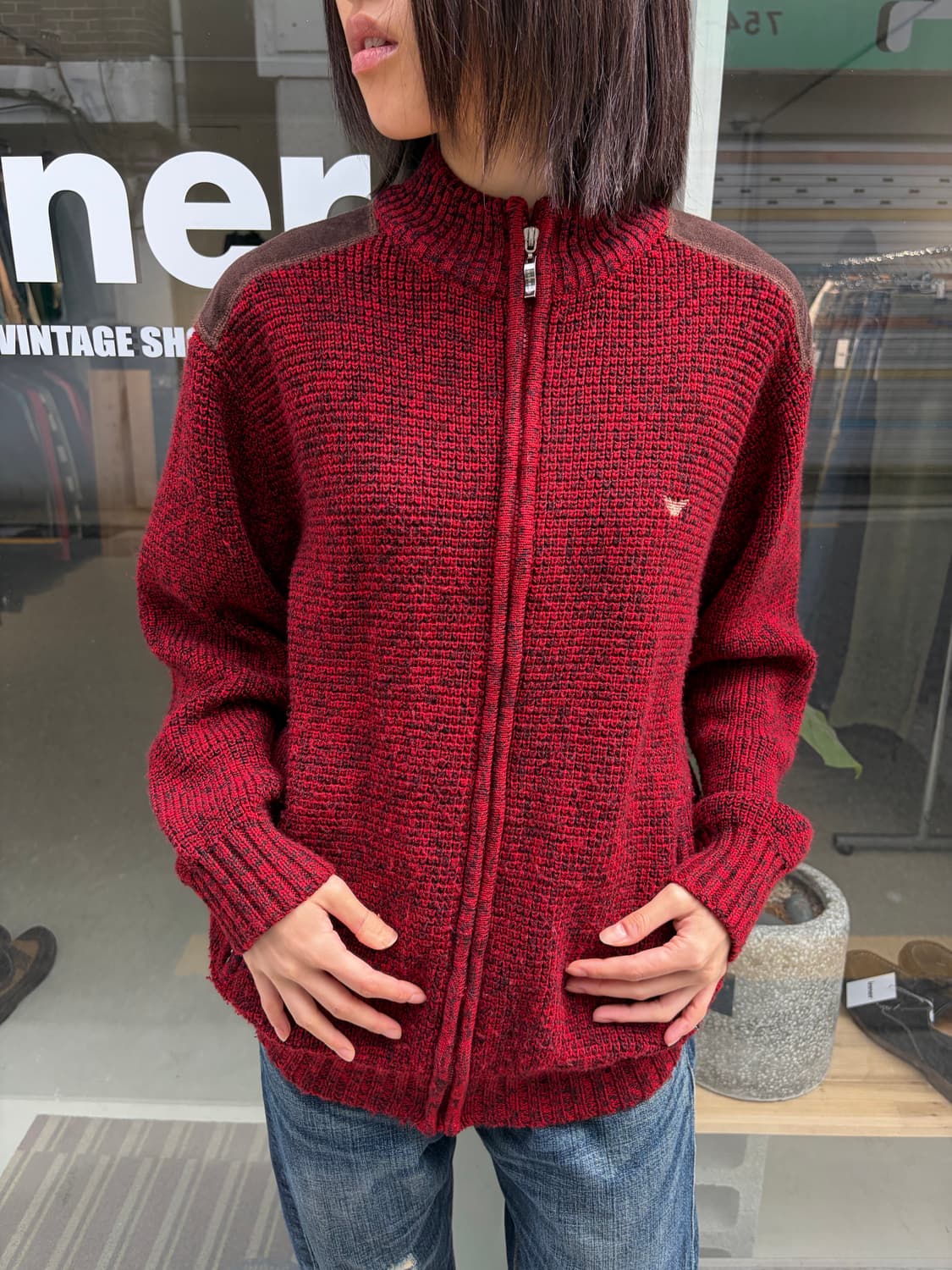 Emporio Armani 니트 집업 점퍼 L 상품이미지2