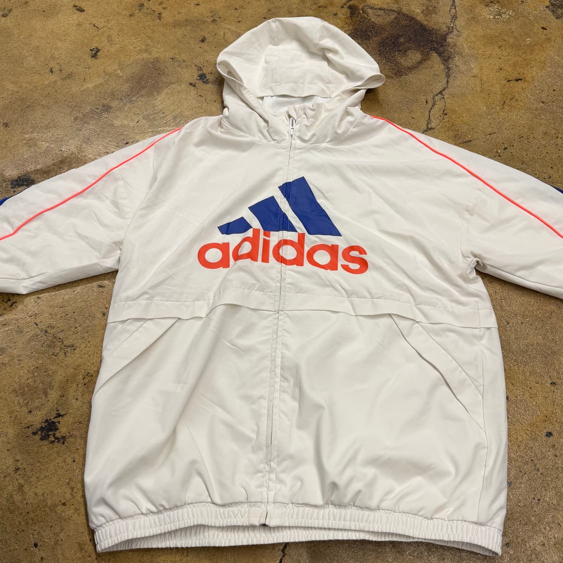 [정품/160] 아디다스 빅로고 후드 바람막이 자켓 b16 상품이미지3