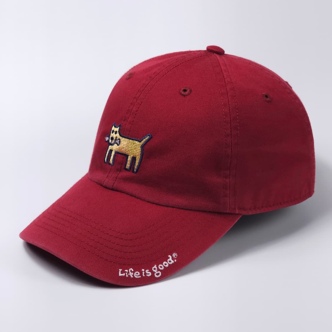 라이프이즈굿 레드 아메리칸 빈티지 볼캡 모자 상품이미지2