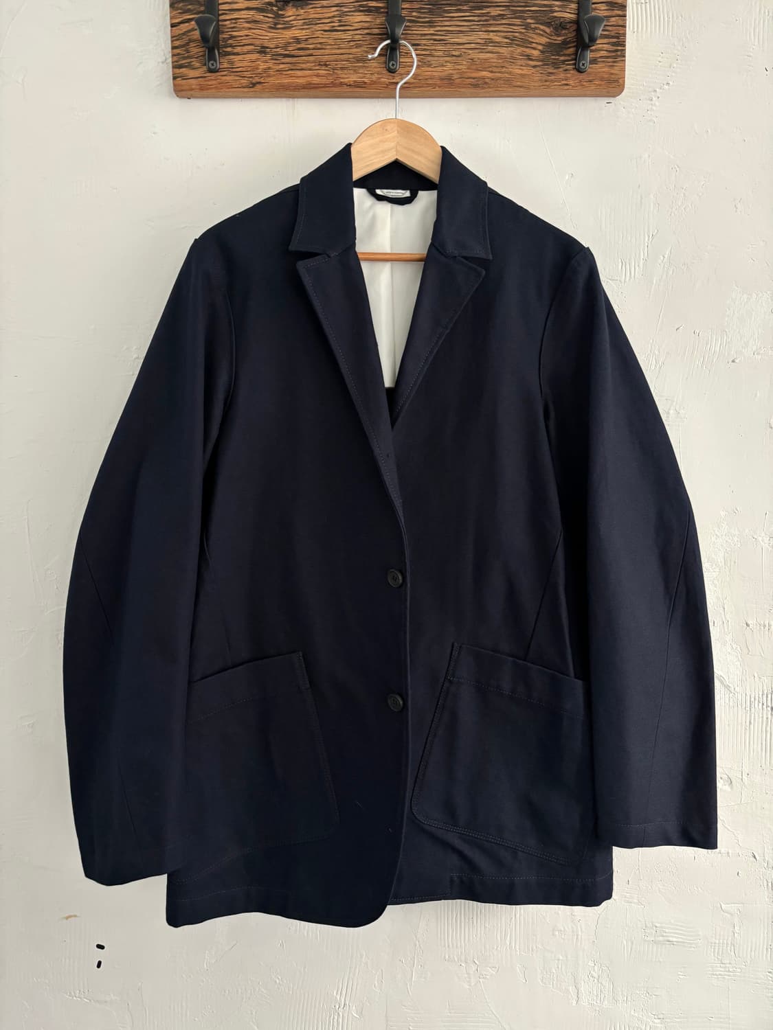 Acne Studios 아크네 스튜디오 코튼 네이비 싱글 블레이저 상품이미지1