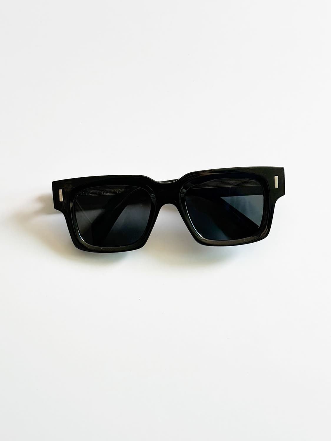 CANAAN 블랙 볼드 스퀘어 프레임 빈티지 선글라스 상품이미지2