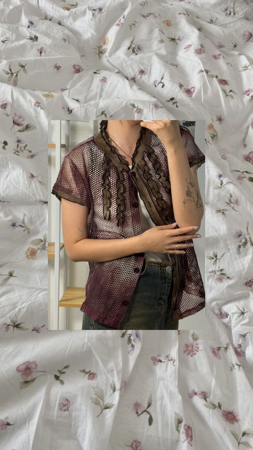 dark purple blouse 상품이미지3