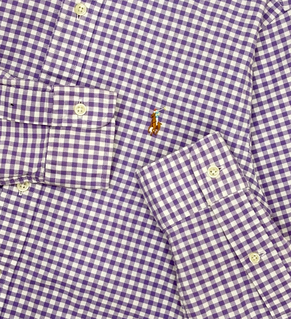 Polo 폴로랄프로렌 퍼플 깅엄 체크 셔츠 상품이미지4