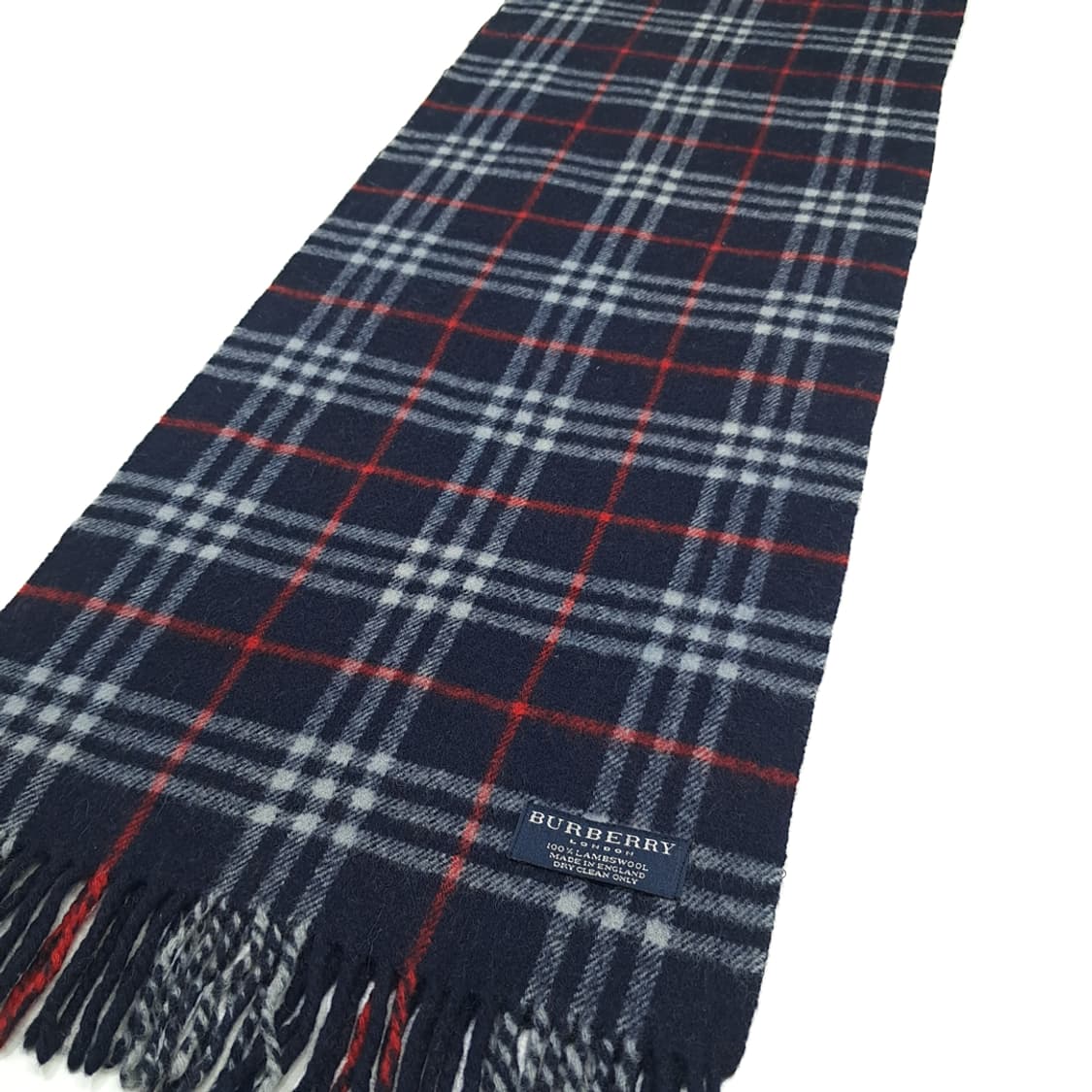 MX219 버버리 네이비 노바체크 램스울 목도리 머플러 상품이미지6