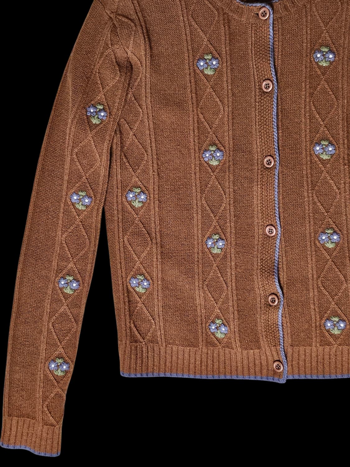 앤유 AND YOU 라일락 플로럴 여성니트가디건 F/27만 상품이미지5