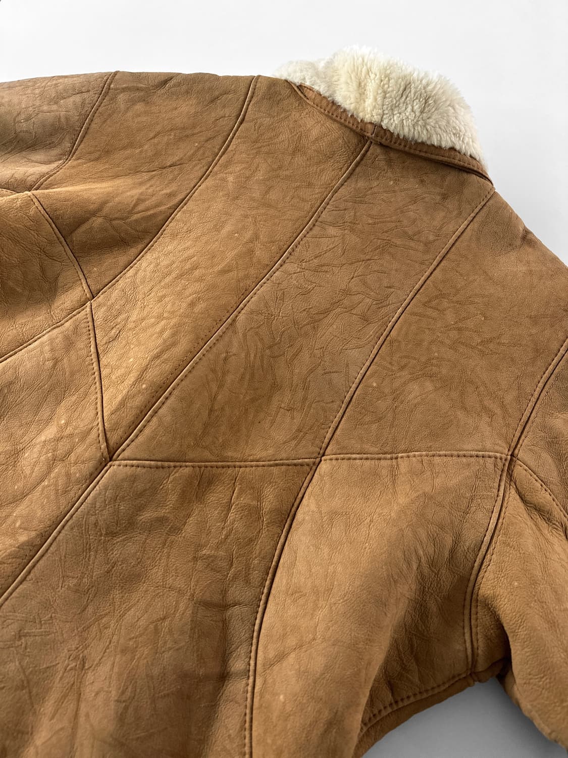 80~90s 빈티지 램스킨 시어링 무스탕 자켓 상품이미지7