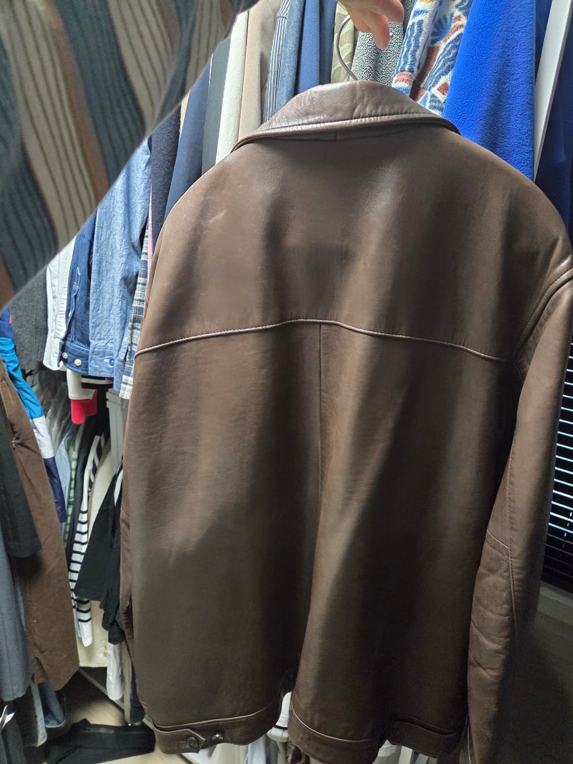 폴로 가죽자켓 브라운 상품이미지2