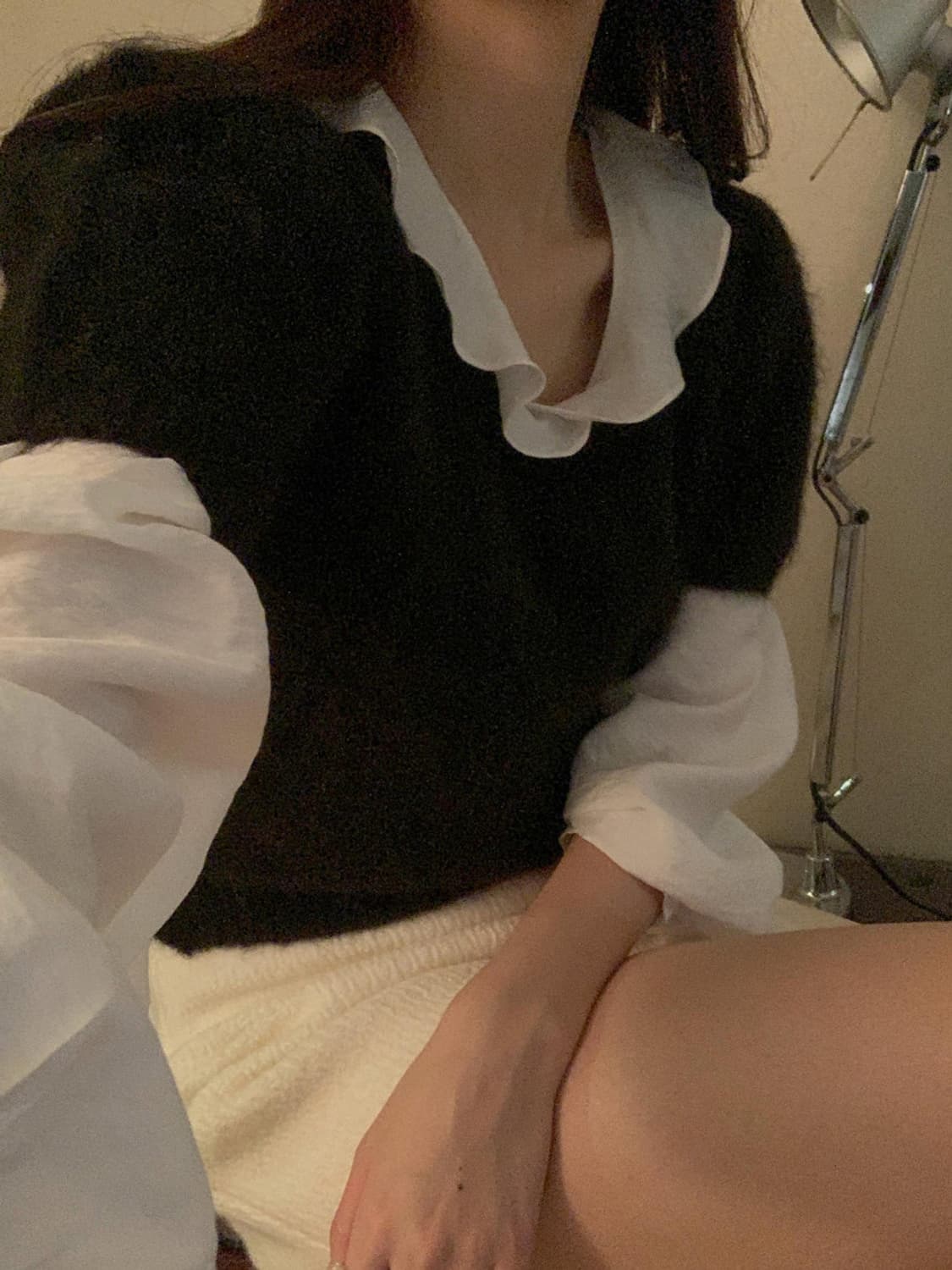 미엘 miel 르주 블라우스 아이보리색상 상품이미지7