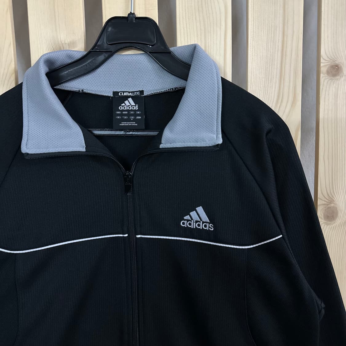 (M) 아디다스 그레이 블랙 져지 트랙탑 상품이미지4