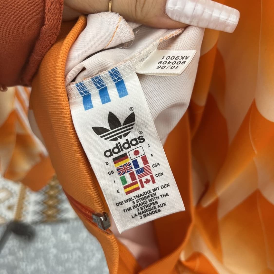 아디다스 레트로 00s 네덜란드 축구 오렌지 져지 집업 90 C10691 상품이미지5
