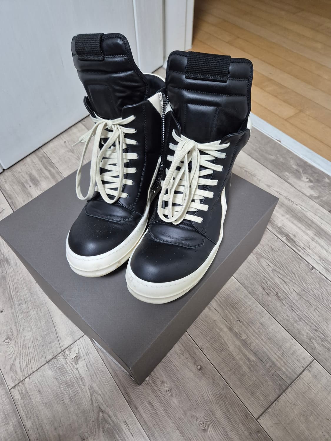 [43] 릭오웬스 지오바스켓 하이 블랙 밀크 상품이미지1