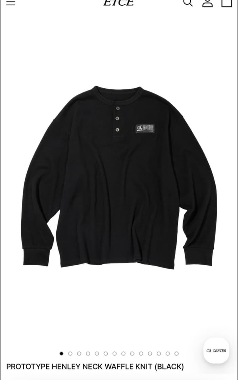 ETCE 헨리넥 와플 니트 L 사이즈 상품이미지1