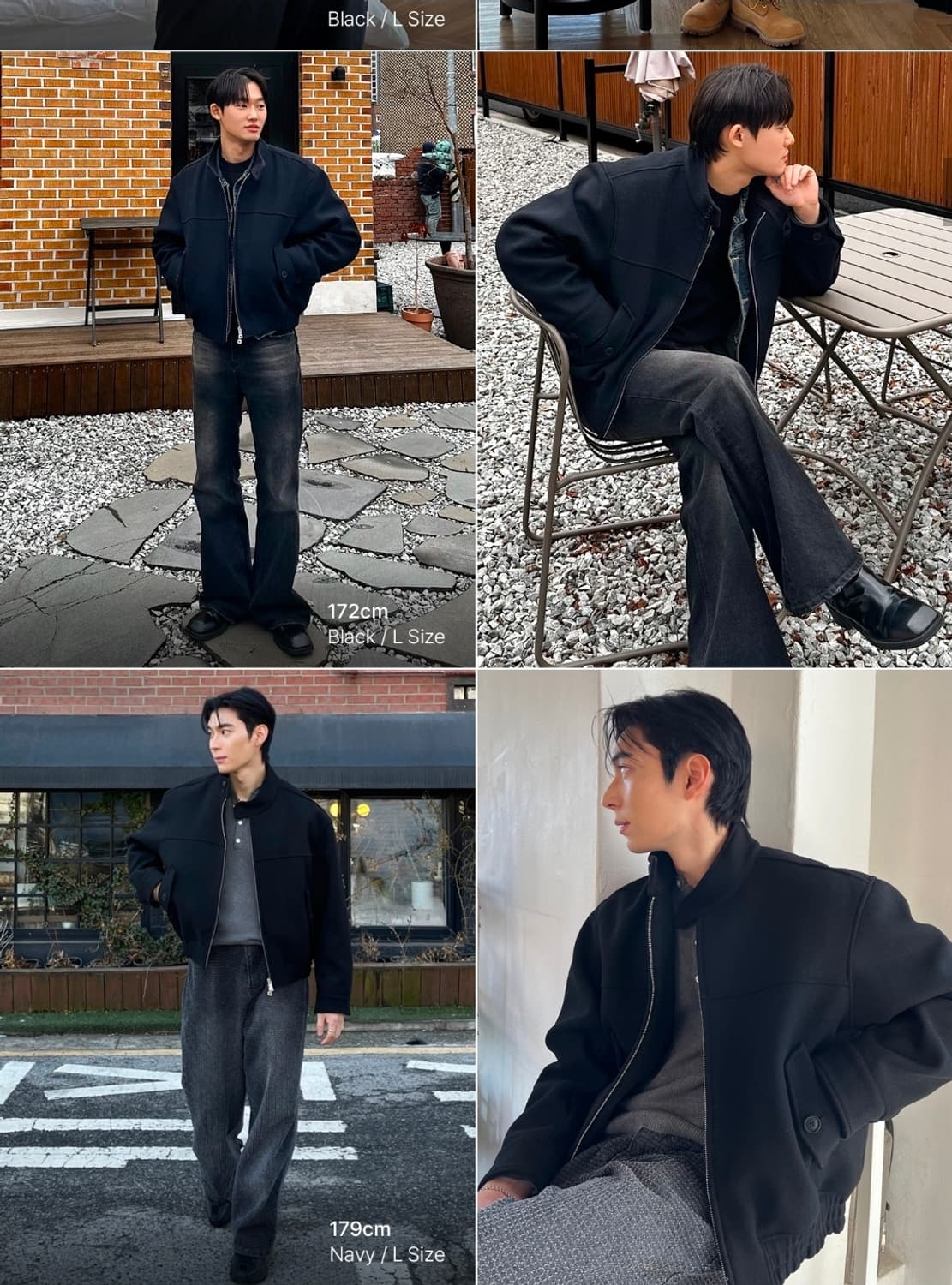 키뮤어 울 헤링턴 자켓 블랙 M 상품이미지4