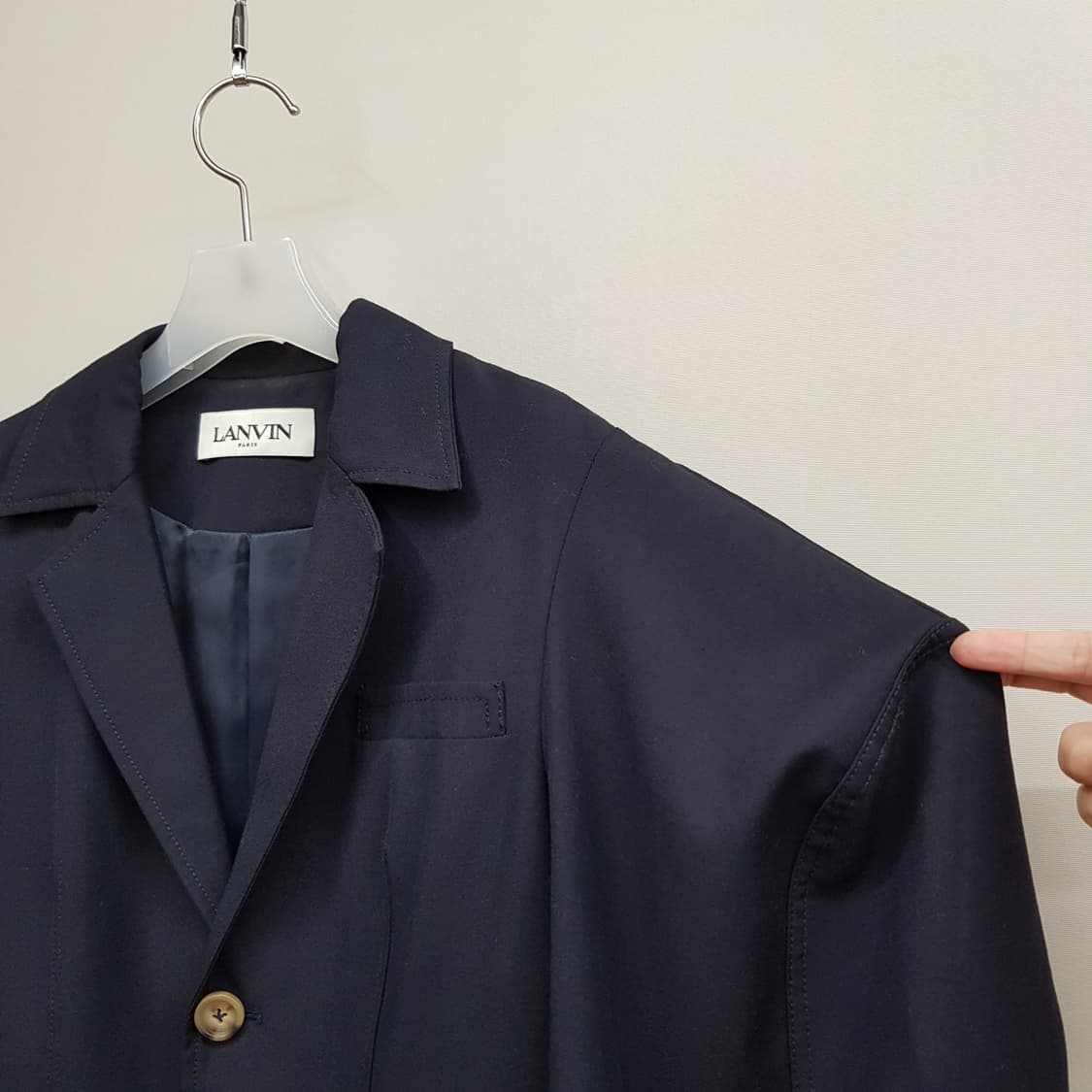 랑방파리 울 블렌드 테일러드 자켓 M사이즈 상품이미지3
