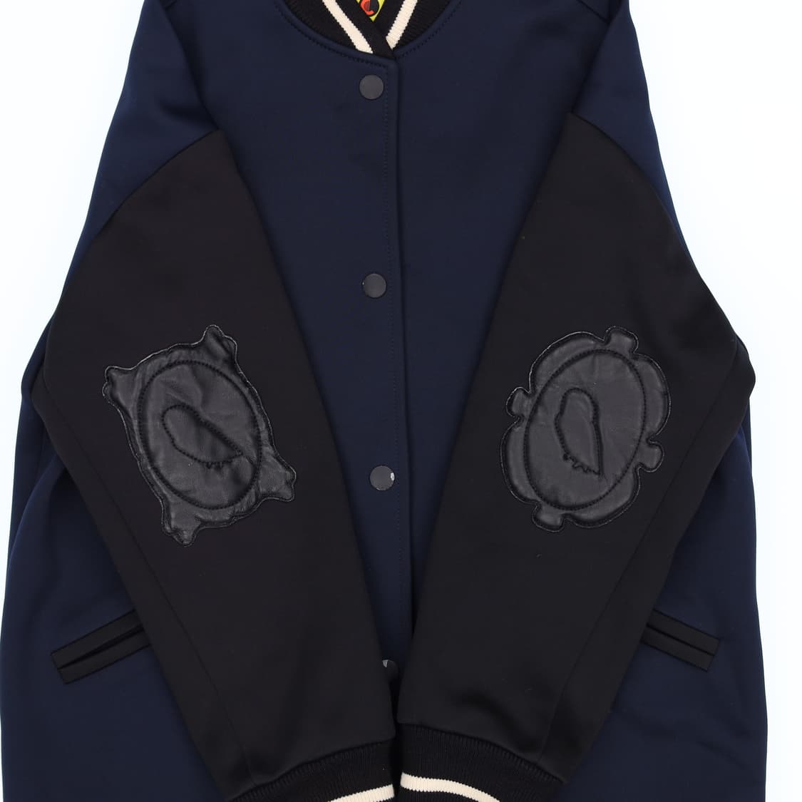 [Free] 럭키슈에뜨 여성 바시티 엘보 가죽패치 자수 자켓 N7088 상품이미지4