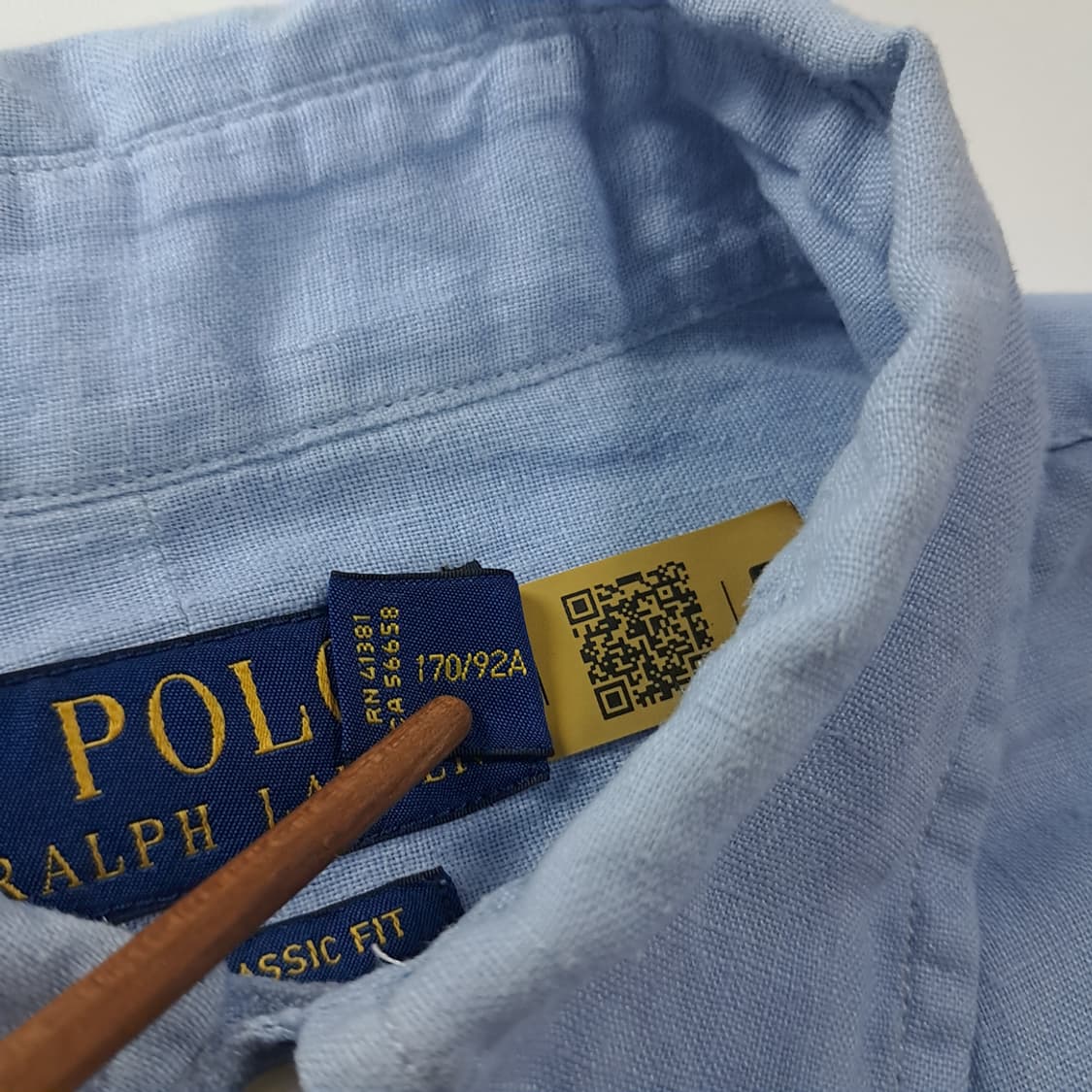 CK940 S 폴로 QR 스카이블루 린넨 반팔 셔츠 남방 상품이미지4