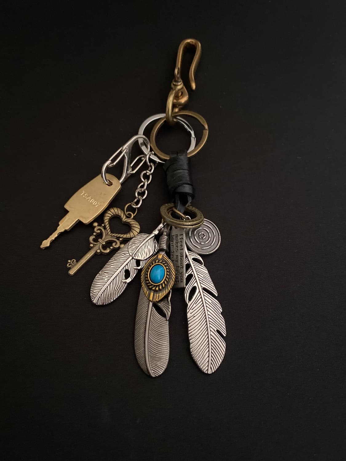 에스닉 깃털 키링 상품이미지1