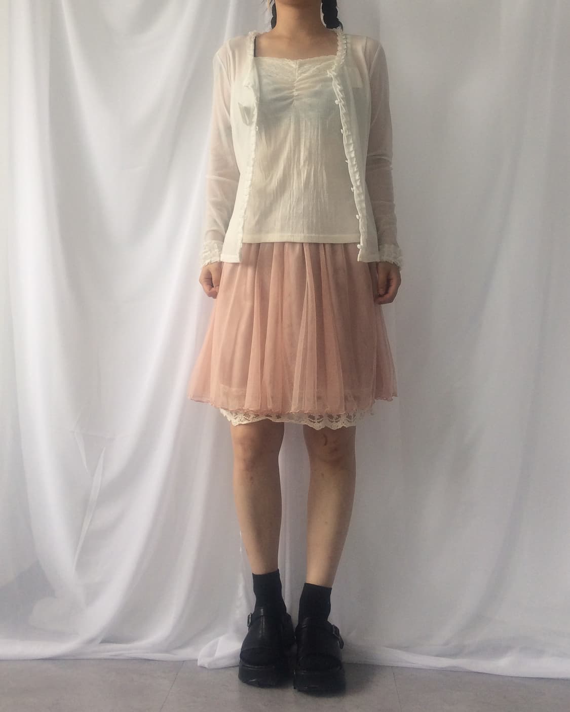 Lace trimming sleeveless 상품이미지5