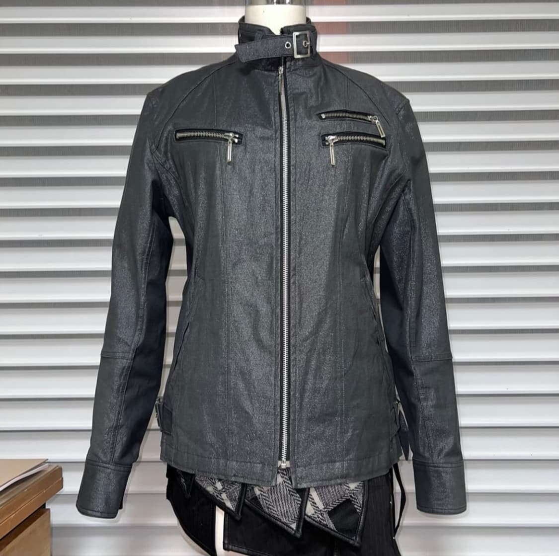 Male&Co waxed rider jacket 빈티지 라이더 자켓 상품이미지2