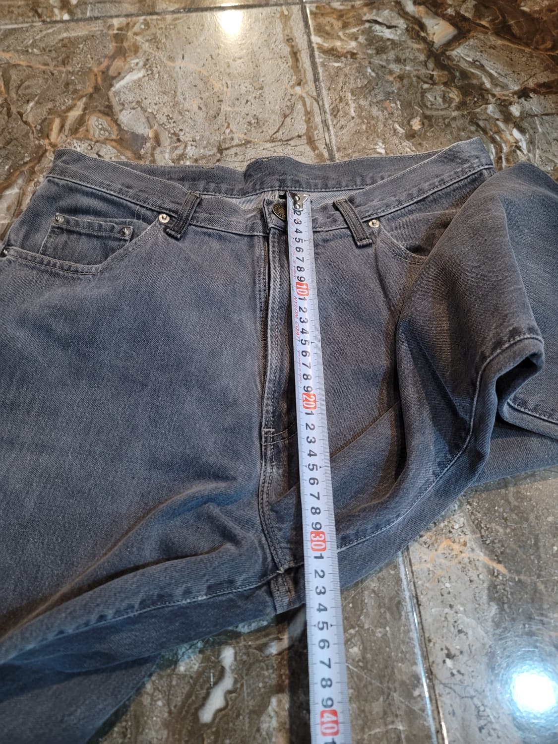 더블알엘 다크그레이 와이드 데님팬츠  상품이미지6