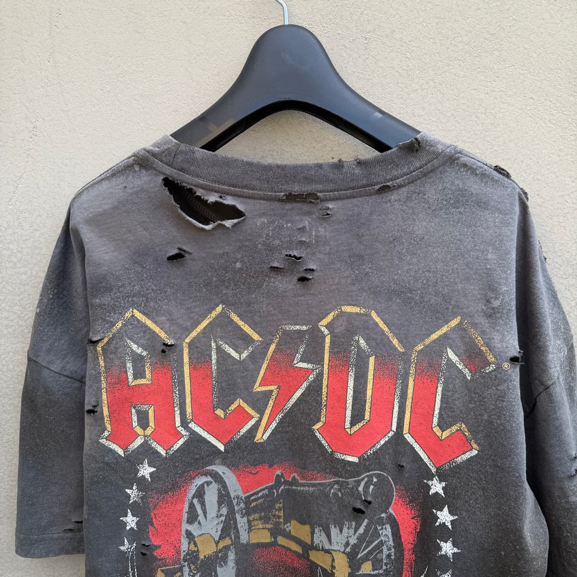 빈티지 AC/DC 선페이딩 복각 밴드티 상품이미지10