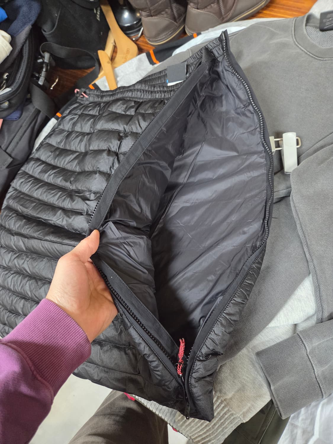 아이더 퍼텍스 투웨이 구스다운 경량패딩 스커트 m 상품이미지4