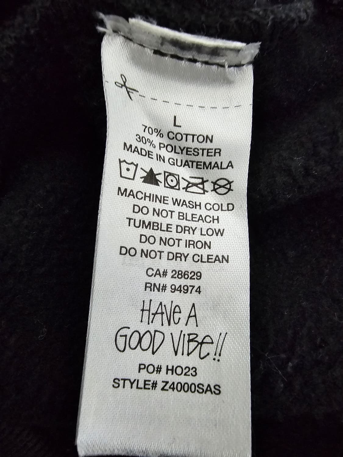 스투시 블랙 기모후드티 L 상품이미지5