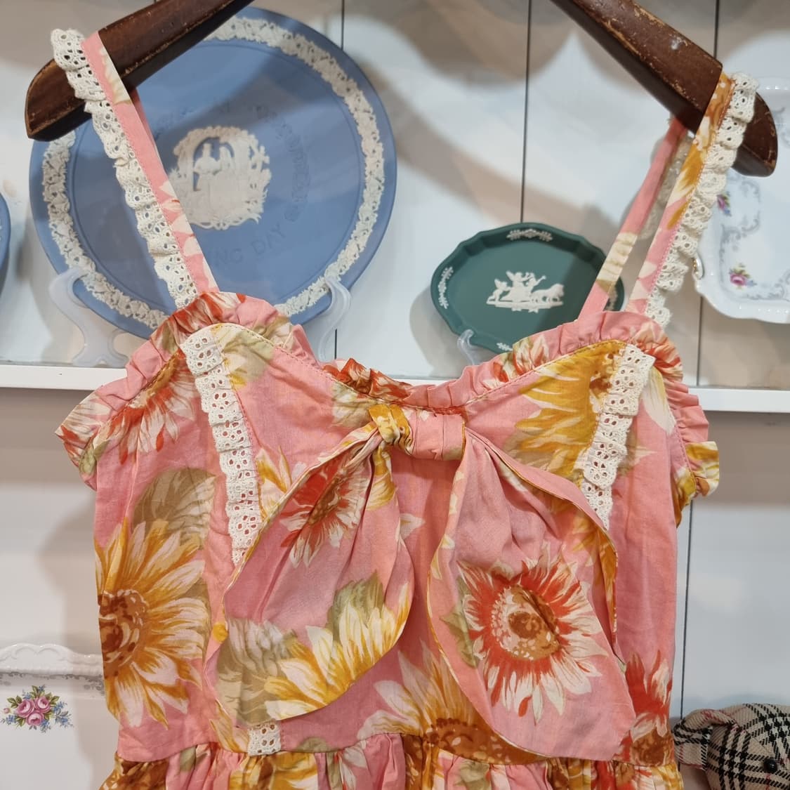 Liz Lisa(리즈리사) 해바라기 핑크 스모크 밴딩 원피스 상품이미지3