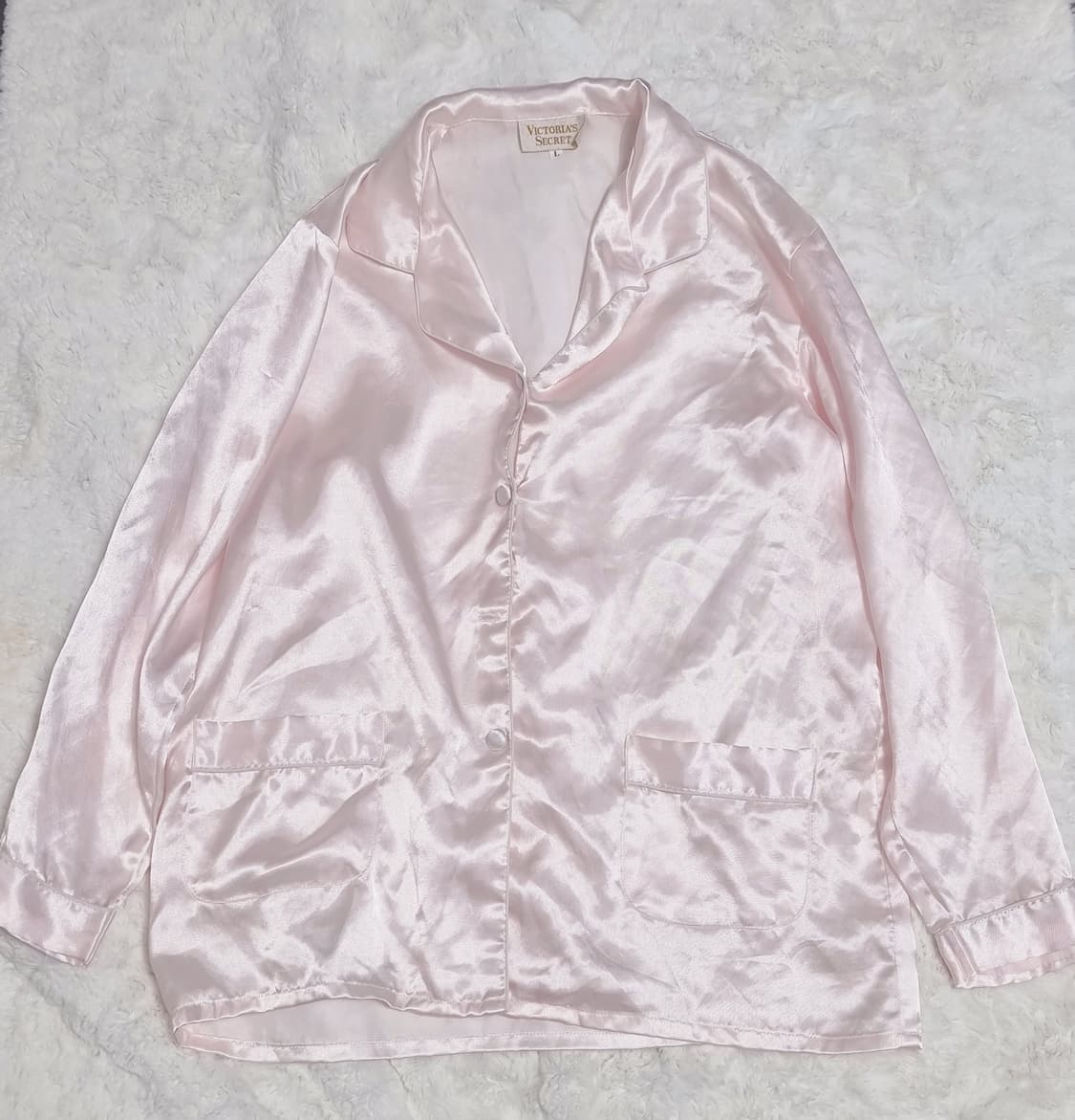 빅토리아 시크릿 핑크 새틴 잠옷 파자마 L 상품이미지1