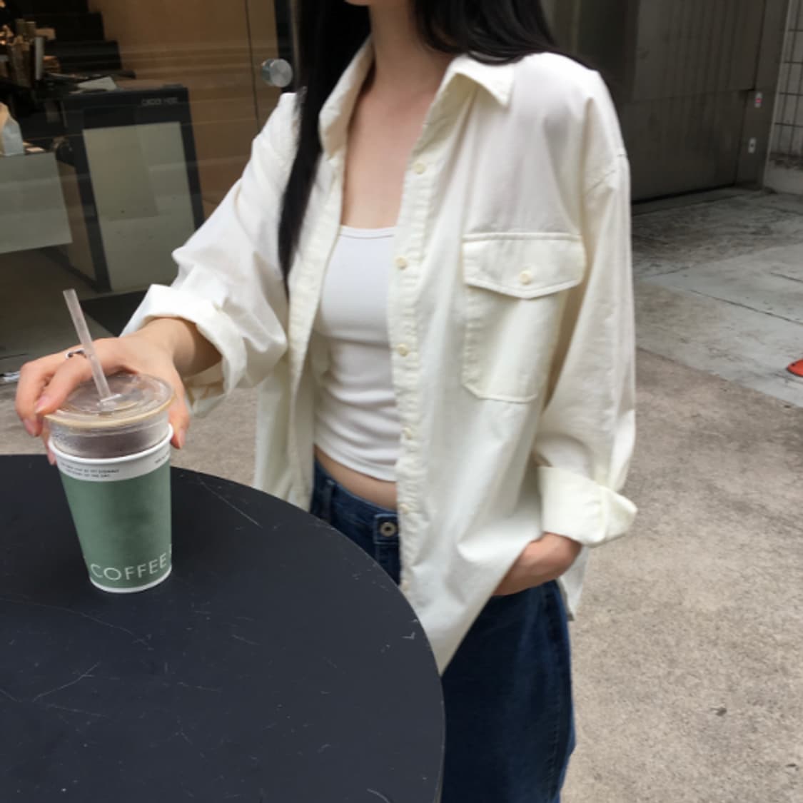 챠드 투포켓 셔츠 (크림) 20000 상품이미지4