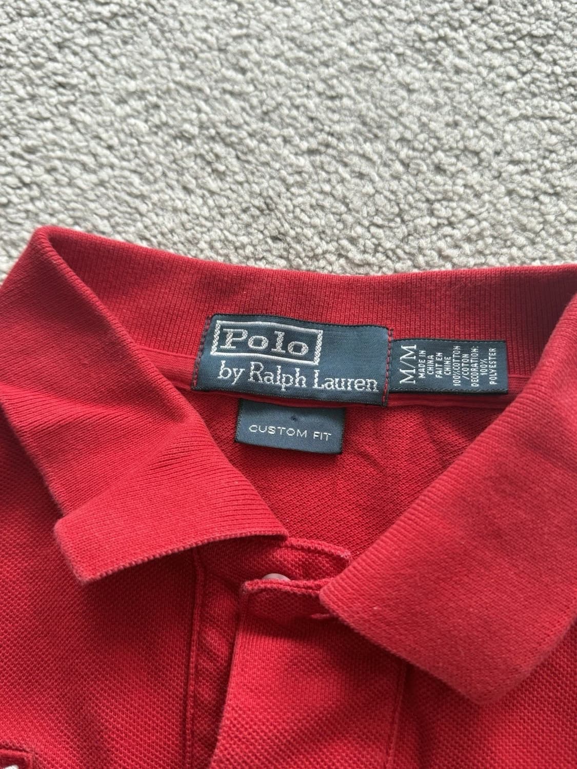 폴로 랄프로렌 그레이트 브리튼 3 롱 슬리브 폴로 셔츠 레드 상품이미지5