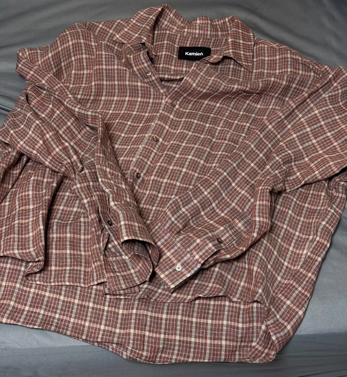[3] 카미엔 린넨 체크 셔츠 상품이미지2