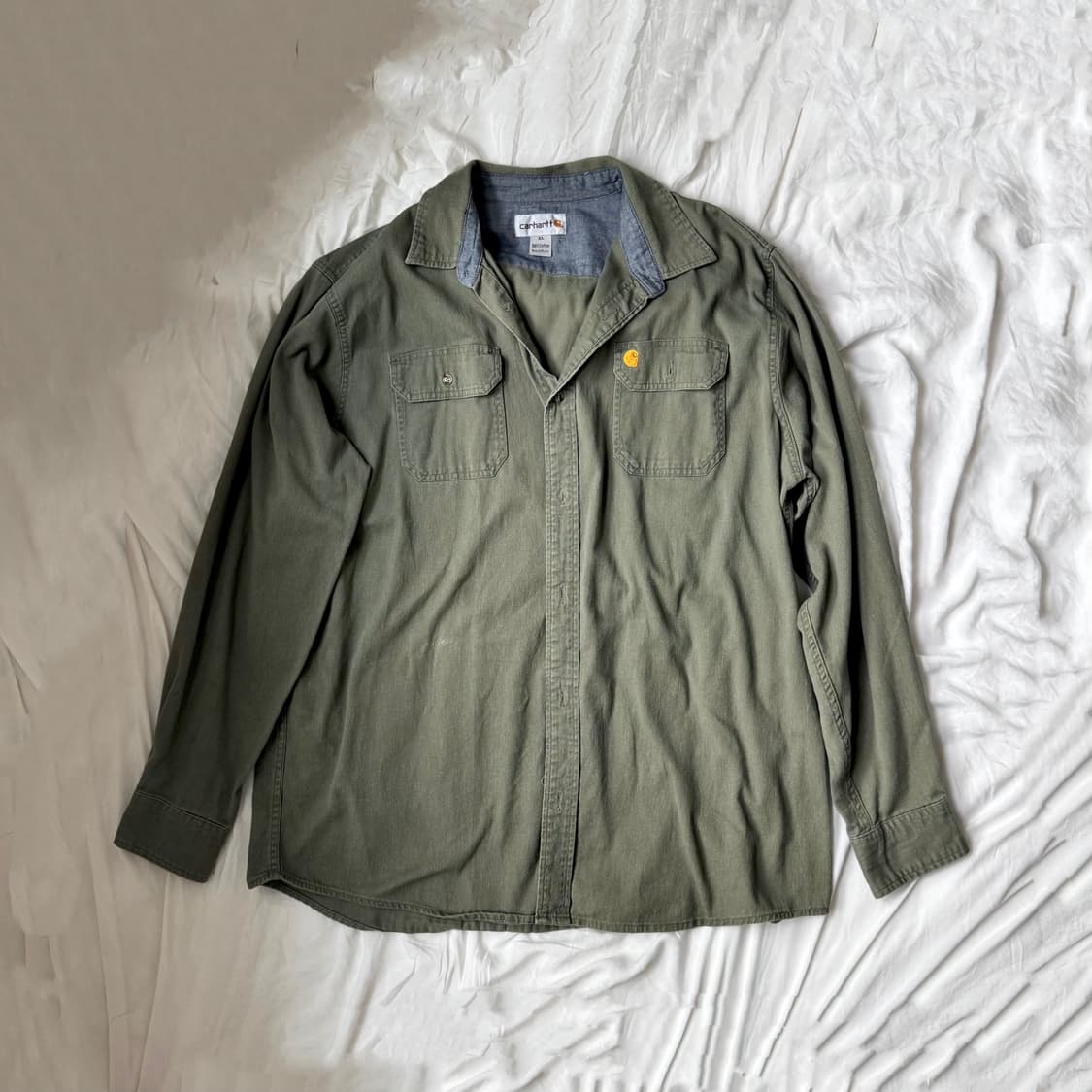 Carhartt 칼하트 데님포인트 카키 XL 셔츠 황금사이즈 상품이미지1