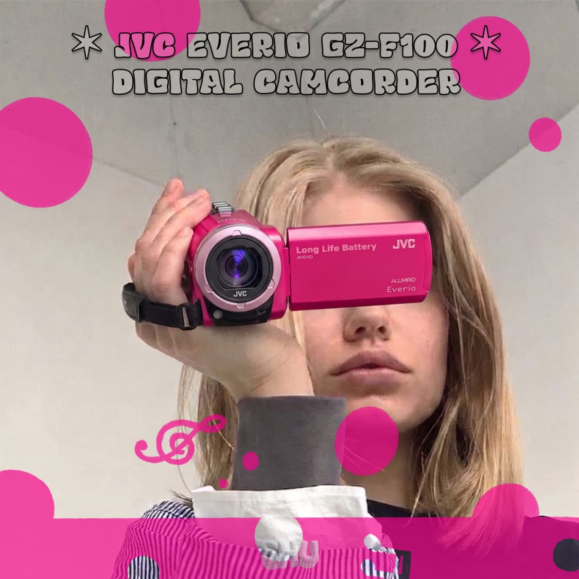 JVC 에브리오 GZ-F100 빈티지 디지털 캠코더 핑크 상품이미지2