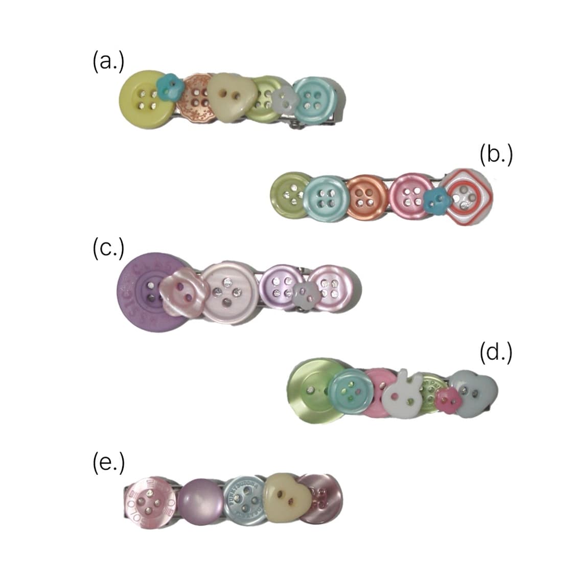 핸드메이드 단추 머리핀 상품이미지1