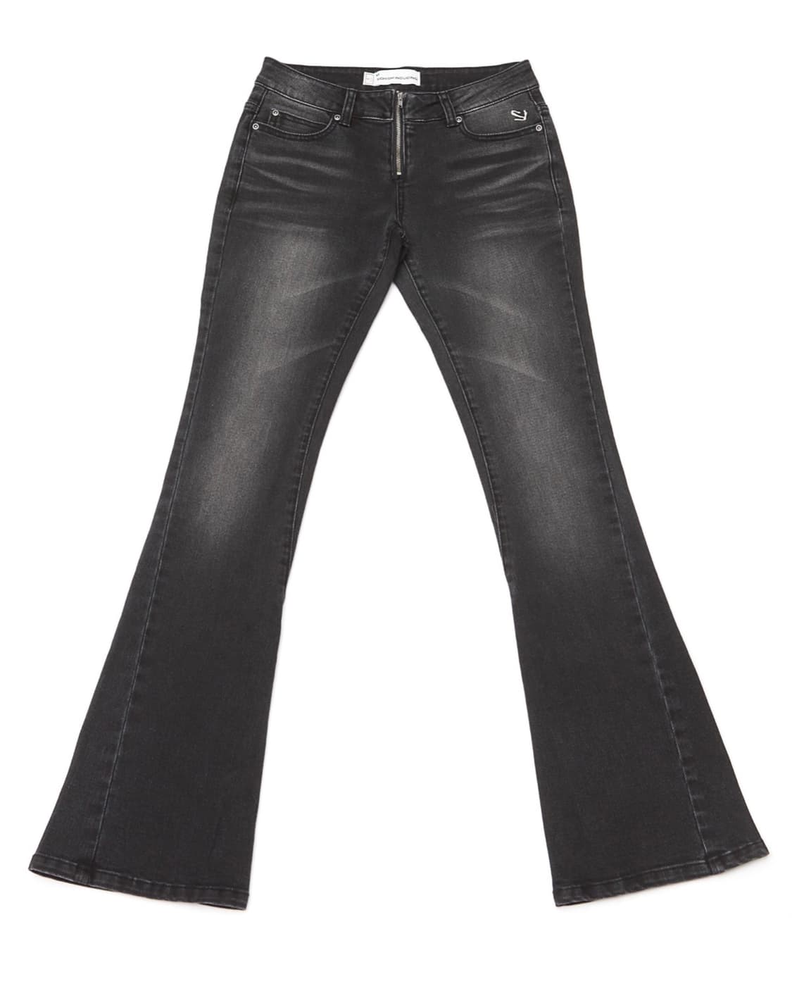 스키즘인듀싱CROSS BACK FLARE JEANS BLACK (S/S) 상품이미지1