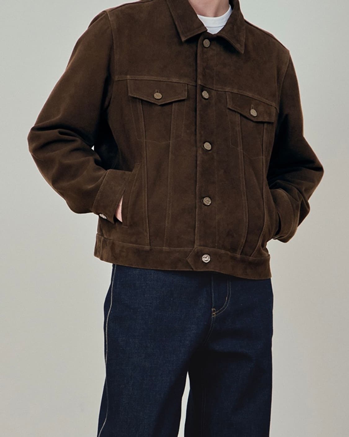 STU 고트 스웨이드 트러커 자켓 L [에스티유] 상품이미지3