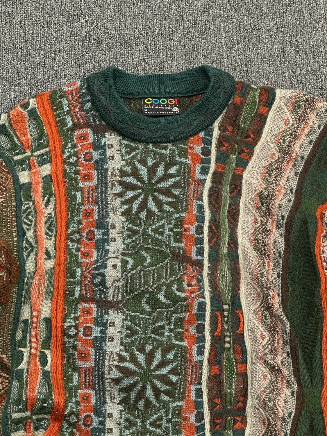 S)쿠지 Coogi 빈티지 패턴 케이블 울니트 상품이미지3