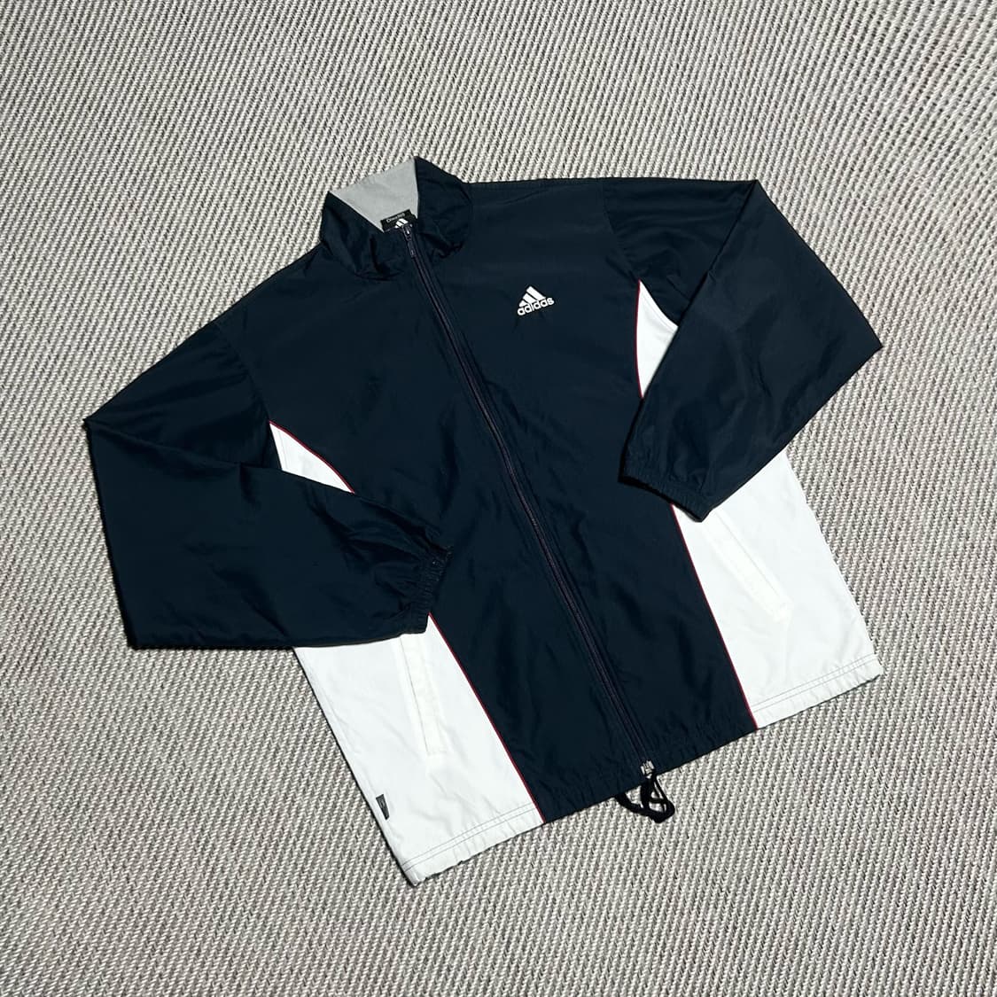 [L] adidas 아디다스 네이비 배색 바람막이 자켓 상품이미지2