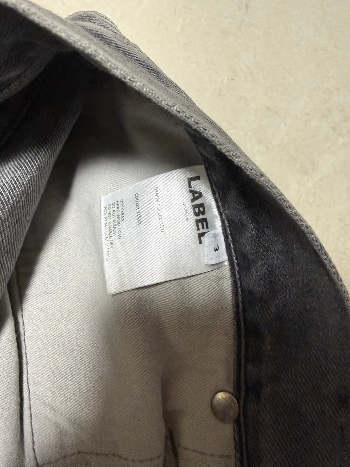 라벨아카이브 relaxed fit jeans mild grey 3사이즈 상품이미지3