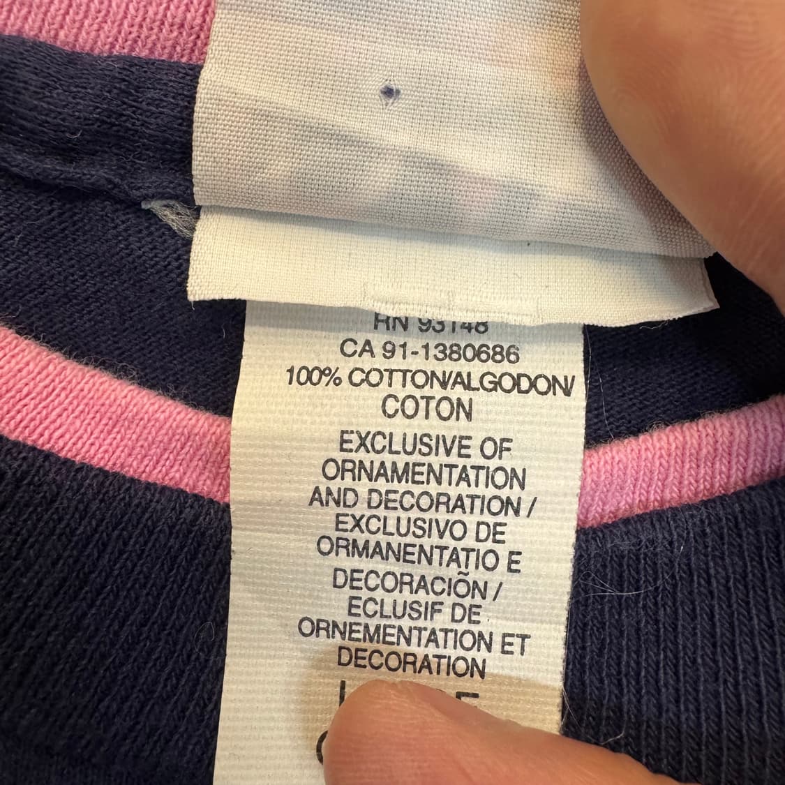 90s 그래니 코어 링거 티셔츠 made in USA (L)   상품이미지5
