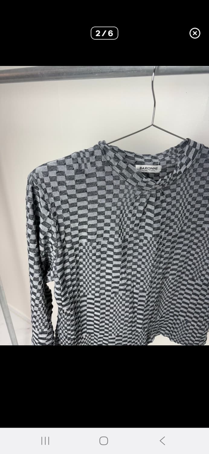 BARONNE 체크 패턴  티셔츠 상품이미지2