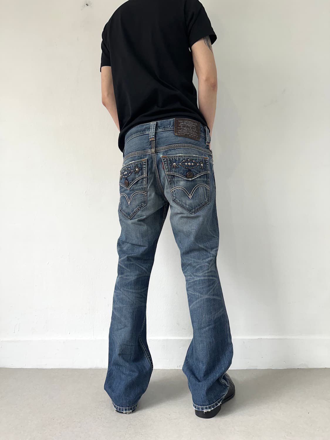 리바이스 507 젬스톤 워싱 블루 플레어진 상품이미지1