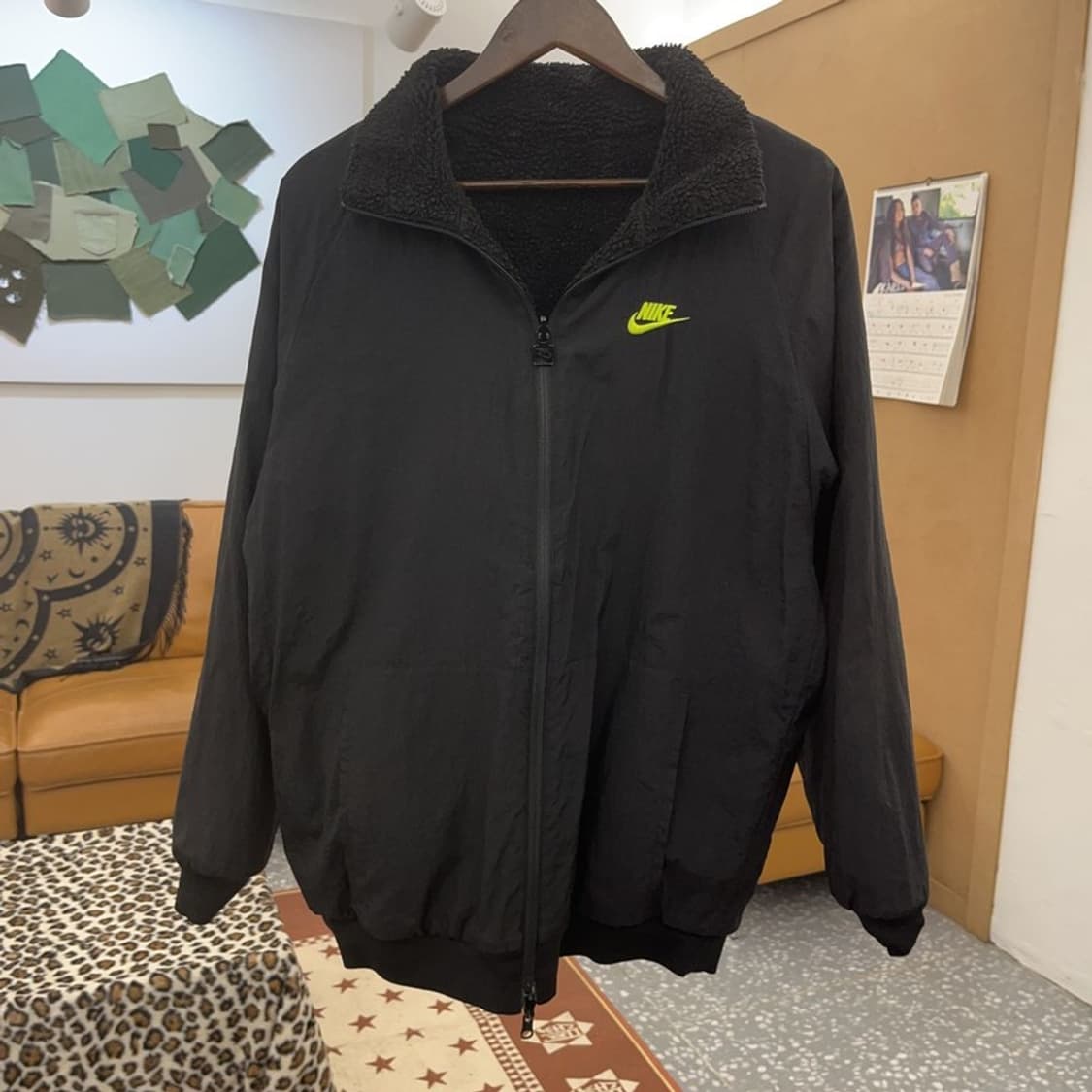 나이키 올드스쿨 스트릿 힙합 리버시블 양털 후리스 L C09314 상품이미지5