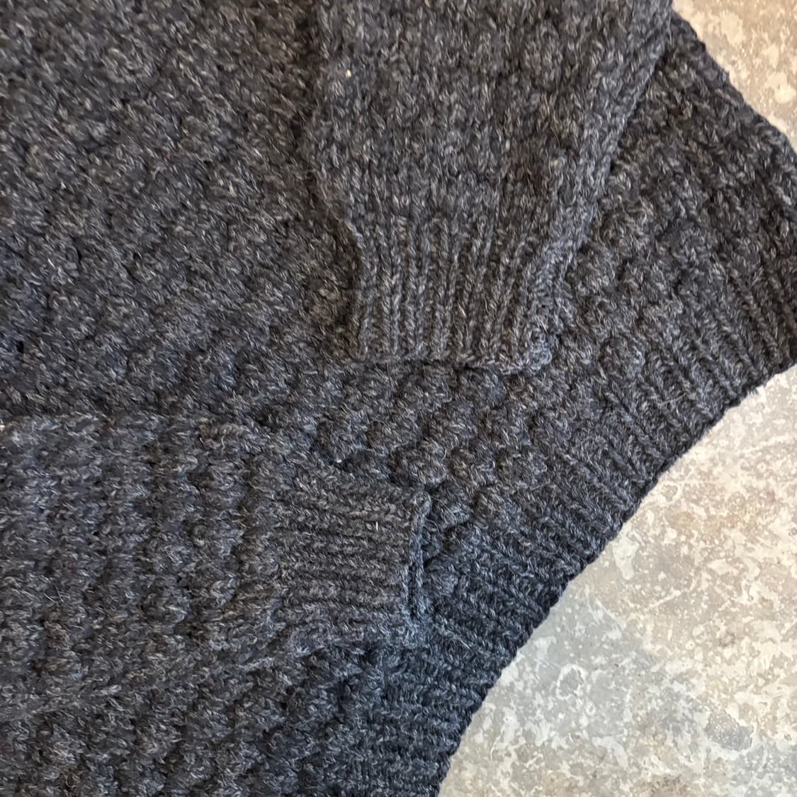 올드 핸드 니트 울 헤비 와플 스웨터 상품이미지6