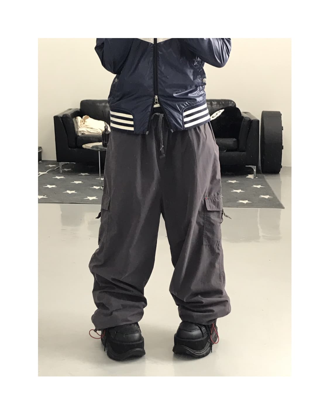 Jpn Brown Poly Cargo Pants 상품이미지1